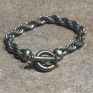 Faux, Costume, Estate Jewelry, Silver Rope Bracelet
